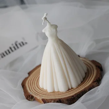 3D силиконова форма за булката и младоженеца, сватбена рокля, бална рокля, роклята на булката, форма за сапун, форма за свещи, форма за костюм