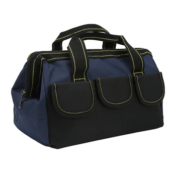 Чанта за съхранение на инструменти, тежкотоварни чанта за инструменти, здрава цип, 18 см, лесен достъп, плат Оксфорд 1680D, удобна дръжка за носене, множество джобове