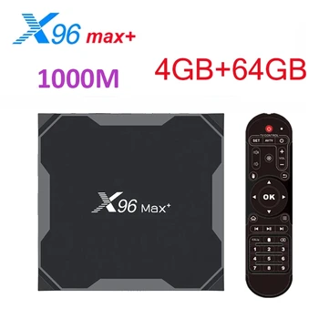 Руски X96 Max plus Android 9,0 Smart TV Box 4 GB 64 GB 32 GB Amlogic S905X3 8K Wifi X96Max + 1000 Телеприставка 2 GB 16 GB vs x96q